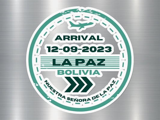 Wholesale La paz Bolivia Arrival 1 Travel Stamp Sticker