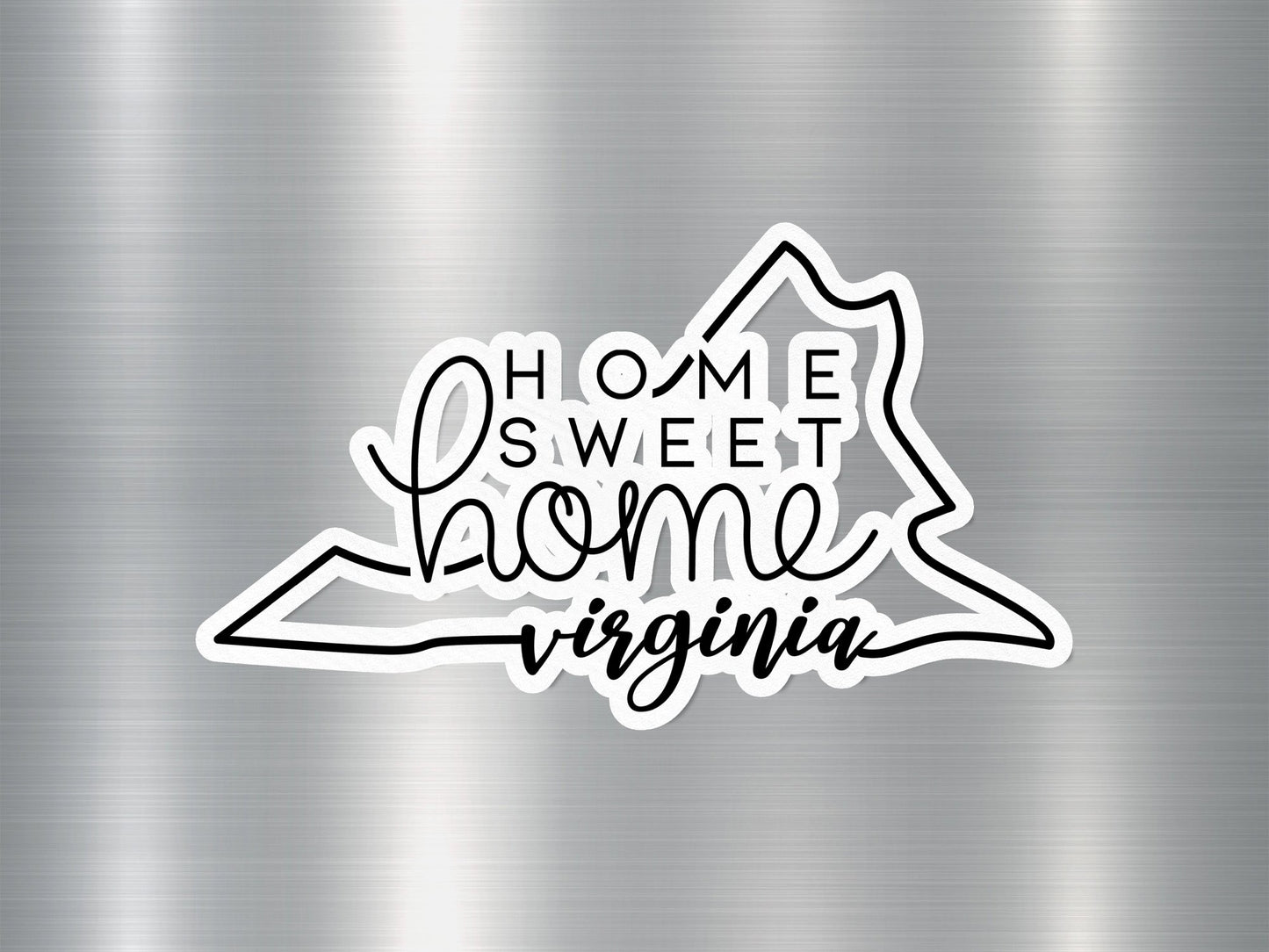 Home Sweet Home Virginia State Sticker