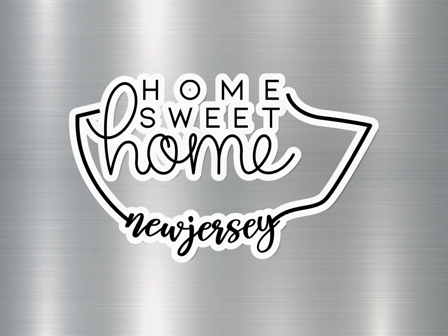Home Sweet Home New Jersey State Sticker
