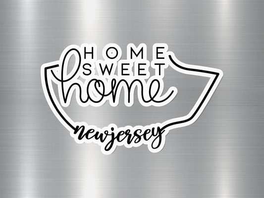 Home Sweet Home New Jersey State Sticker