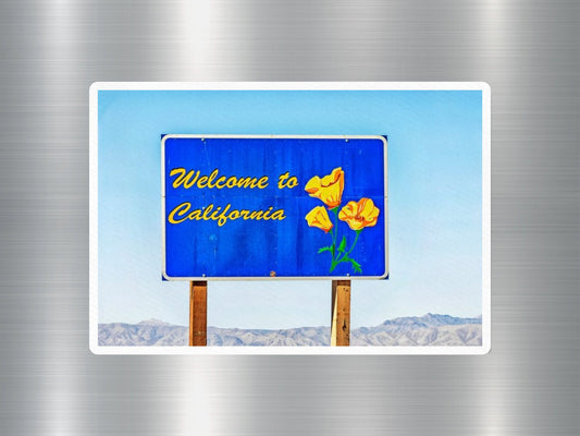 California Welcome Sign Sticker