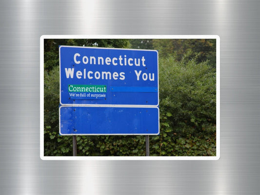 Connecticut Welcome Sign Sticker