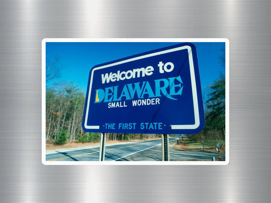 Delaware Welcome Sign Sticker