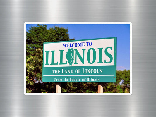 Illinois Welcome Sign Sticker