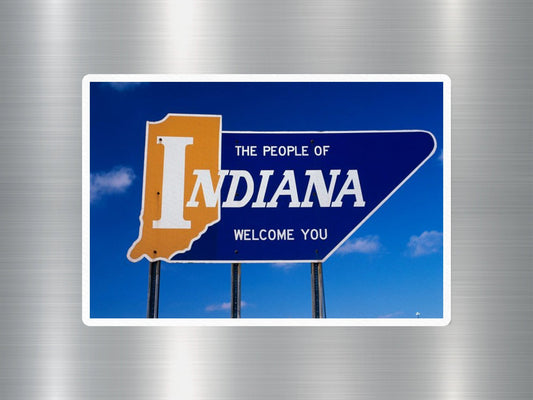 Indiana Welcome Sign Sticker