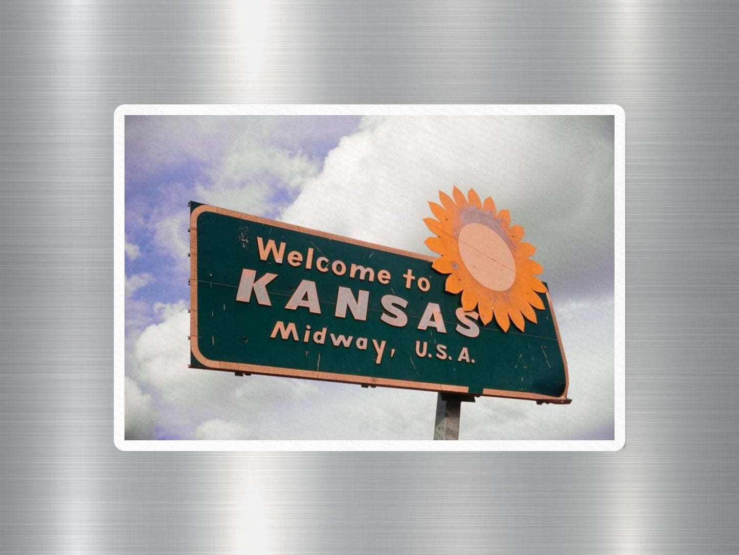 Kansas Welcome Sign Sticker