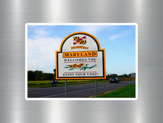Maryland Welcome Sign Sticker