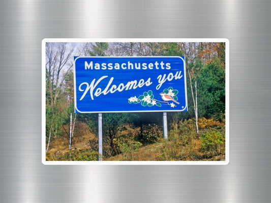 Massachusetts Welcome Sign Sticker