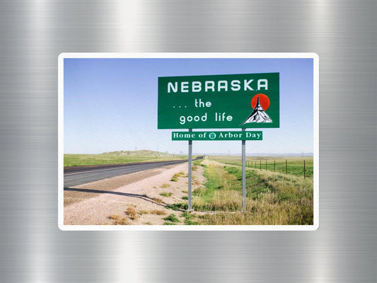 Nebraska Welcome Sign Sticker