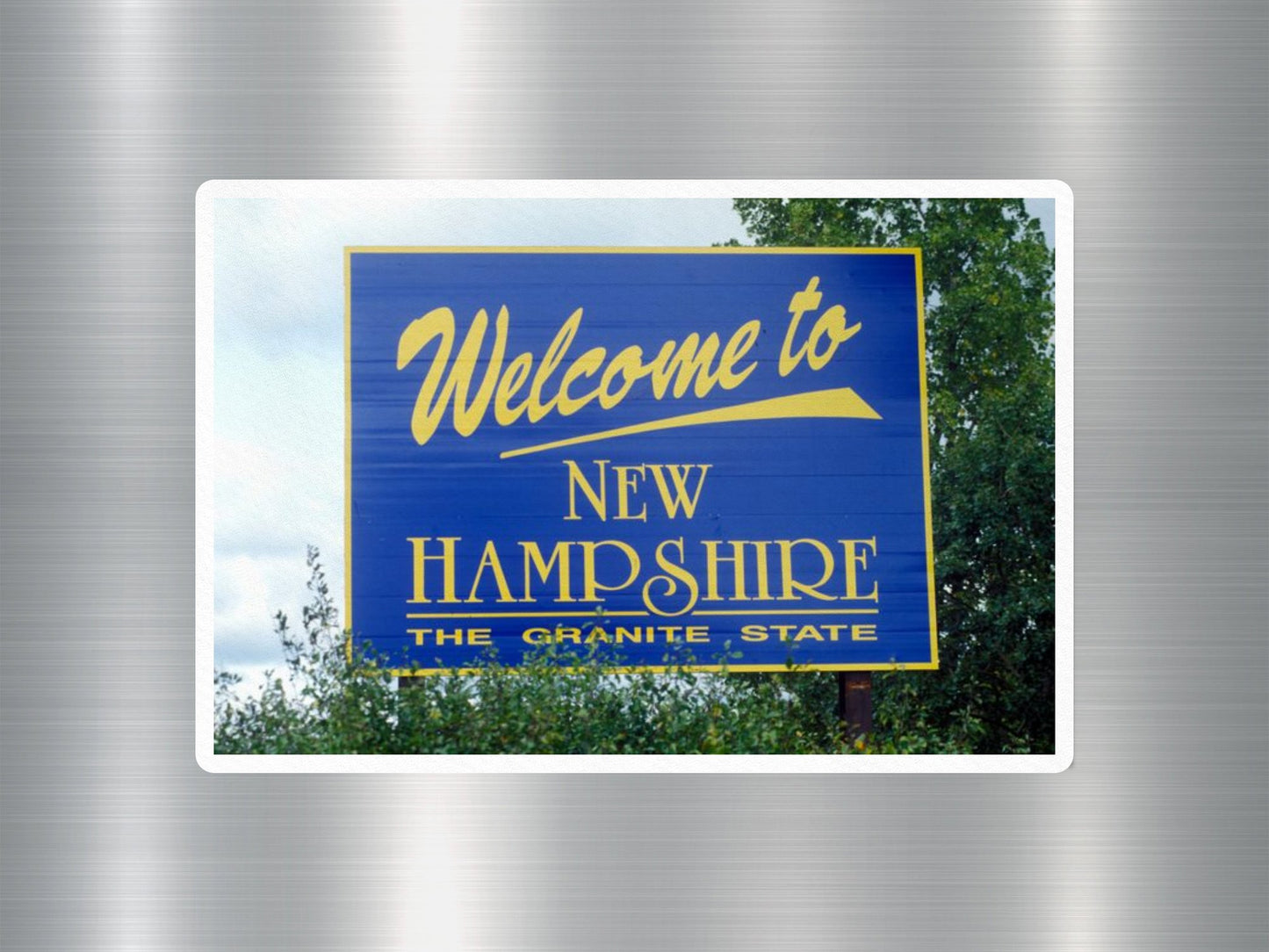 New Hampshire Welcome Sign Sticker