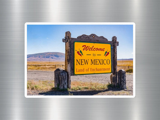 New Mexico Welcome Sign Sticker