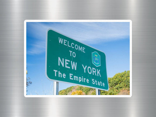 New York Welcome Sign Sticker
