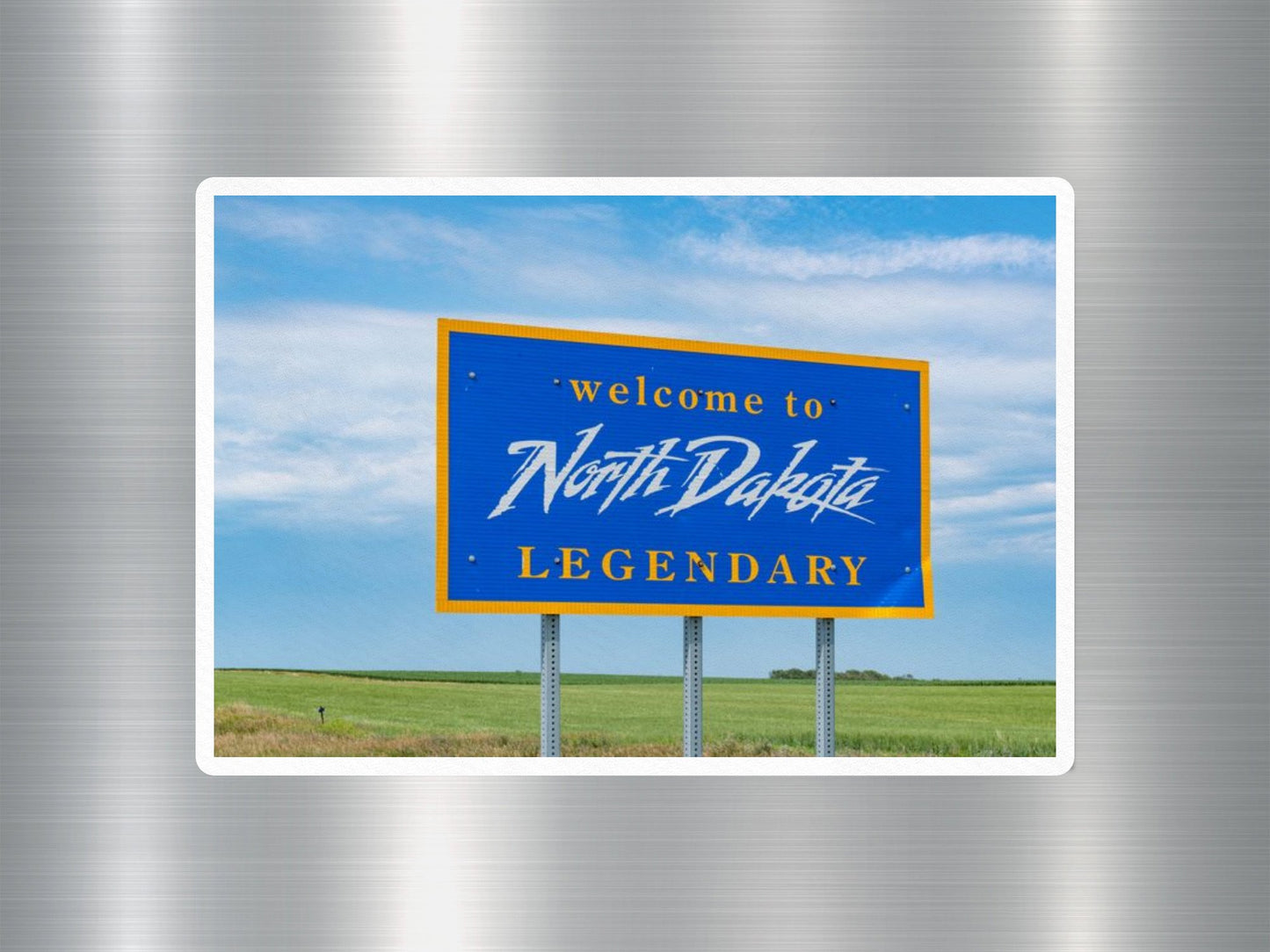 North Dakota Welcome Sign Sticker