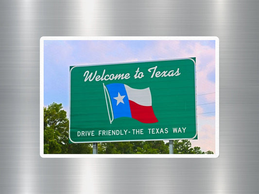 Texas Welcome Sign Sticker