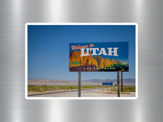 Utah Welcome Sign Sticker