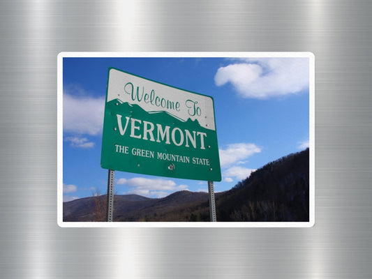 Vermont Welcome Sign Sticker