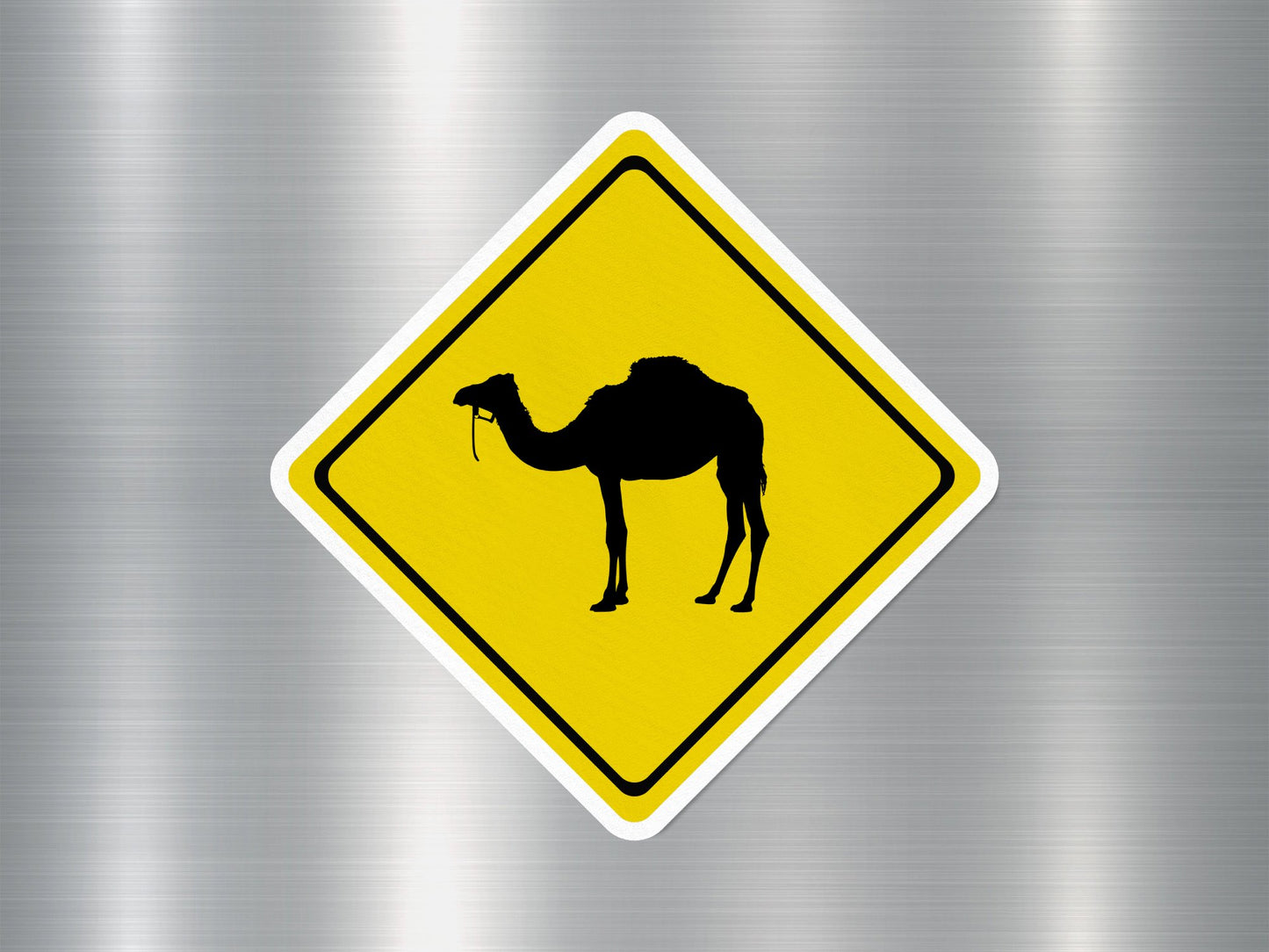 Camel Crossing Funny Sign Sticker