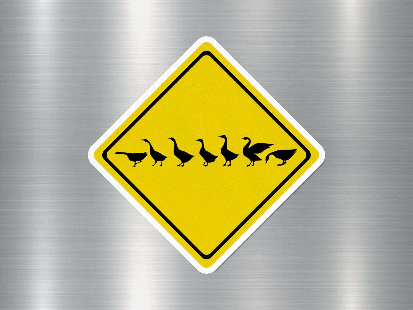 Duck Crossing Funny Sign Sticker