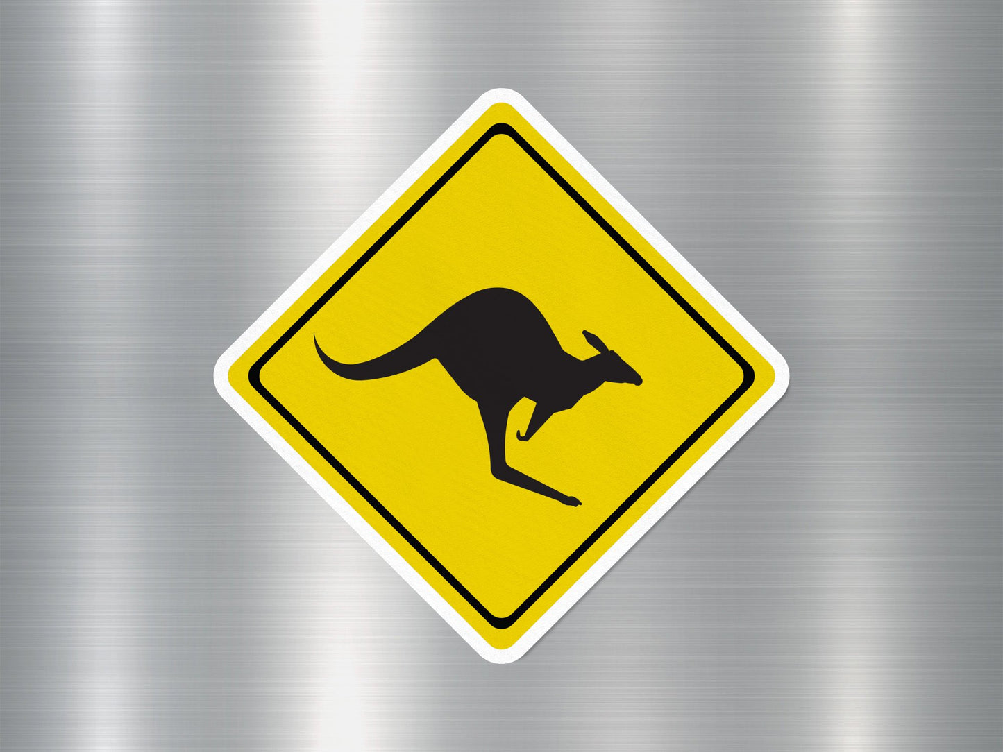 Kangaroo Crossing Funny Sign Sticker