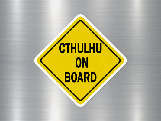 Cthulhu on Board Funny Sign Sticker