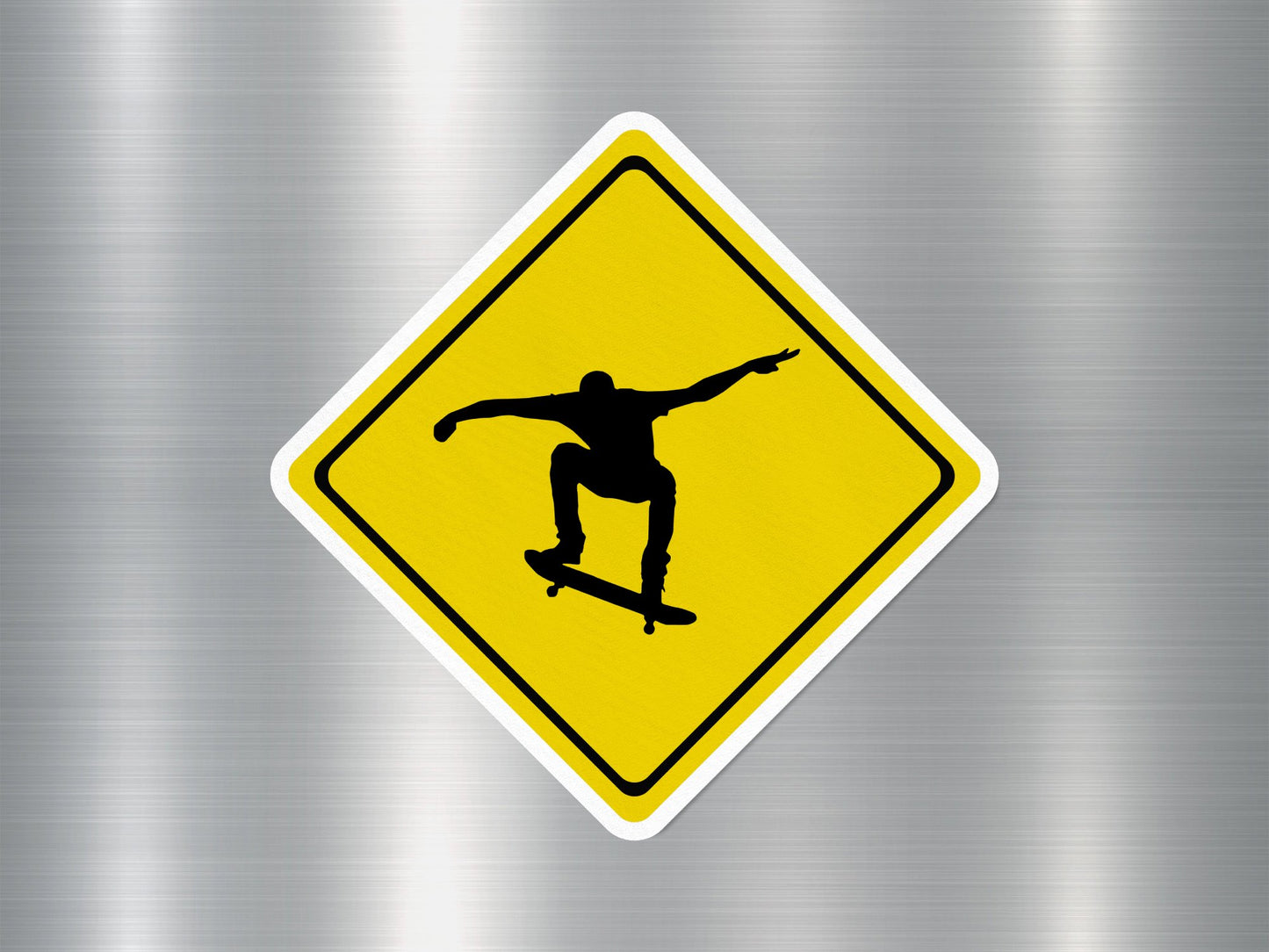 Skate Boarders Road Funny Sign Sticker