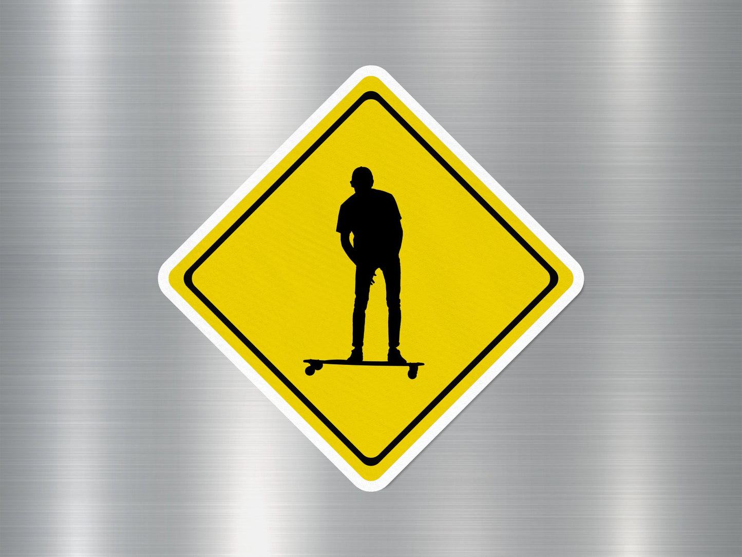 Skater Road Funny Sign Sticker