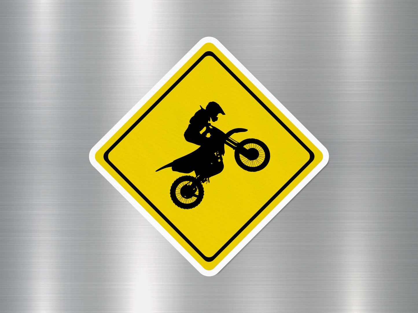 Motocross Area Funny Sign Sticker