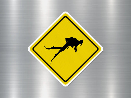 Scuba Diving Funny Sign Sticker