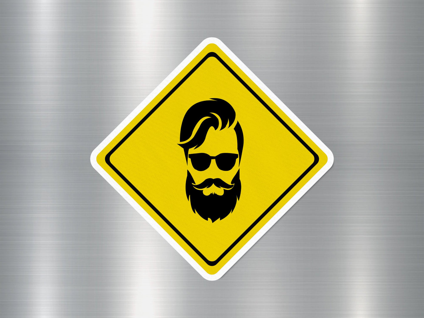 Hipsters Crossing 2 Funny Sign Sticker