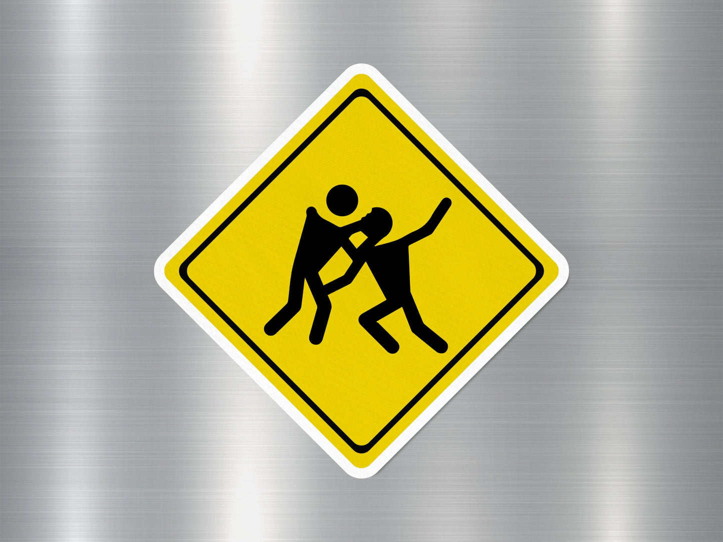 Zombie Warning Funny Sign Sticker