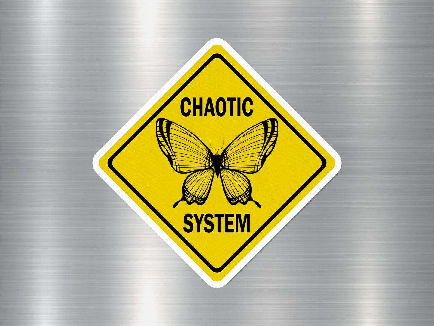 Chaotic System Funny Sign Sticker