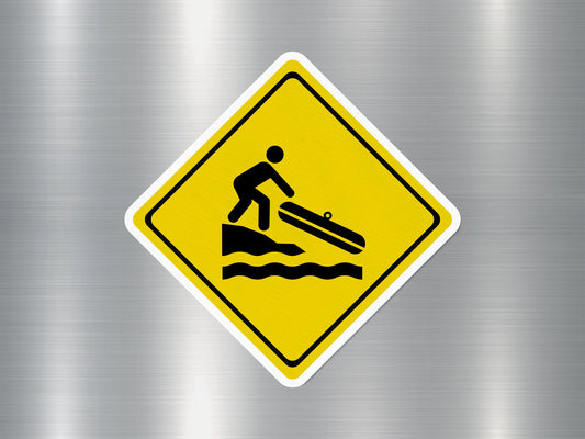 No Jumping Into Water Funny Sign Sticker