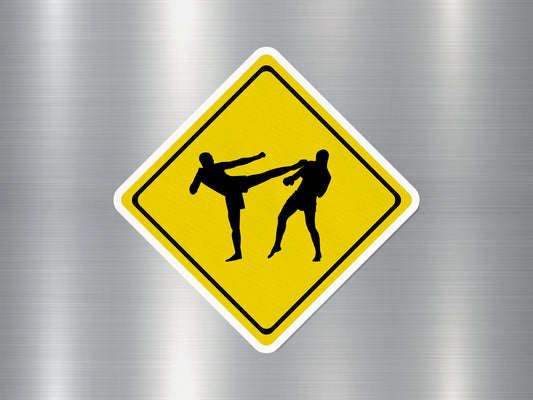 Karate Warning Funny Sign Sticker