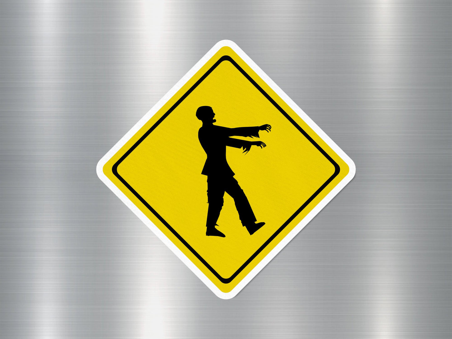 Zombie Xing 1 Funny Sign Sticker