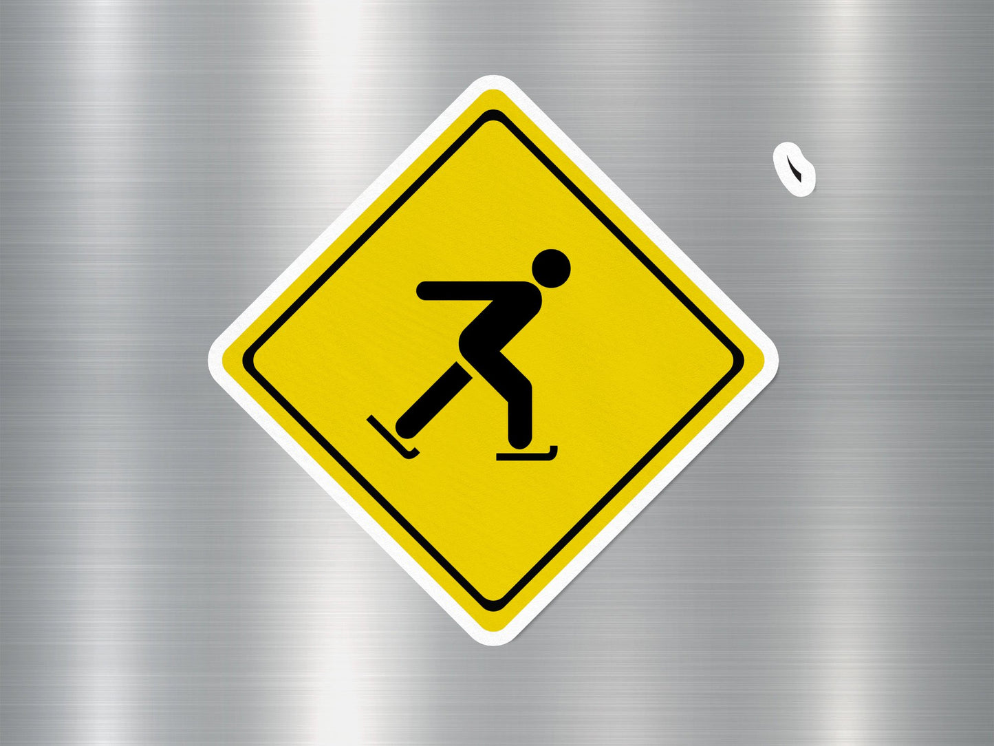 X-Country Skiing Funny Sign Sticker