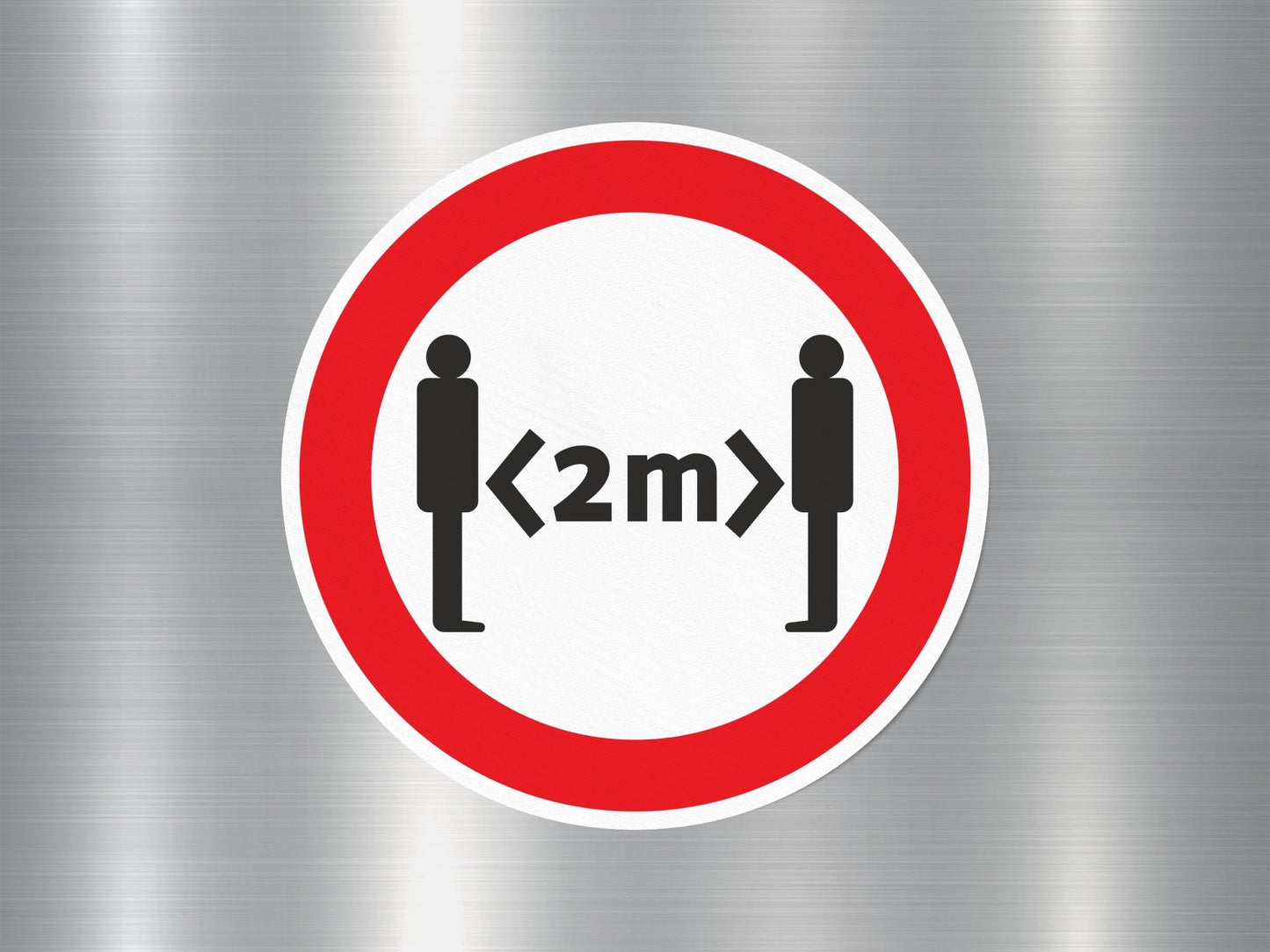 Maintain Distance 2m Sign Sticker