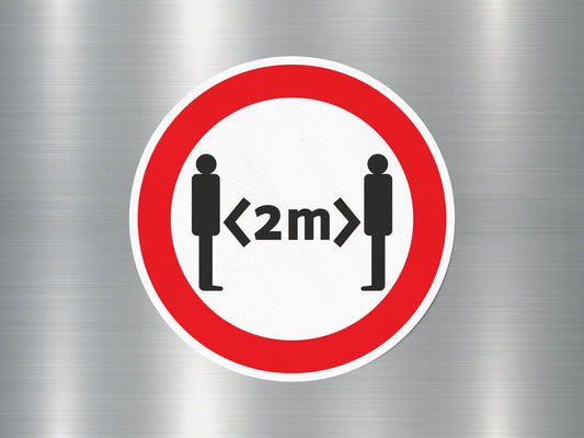 Maintain Distance 2m Sign Sticker