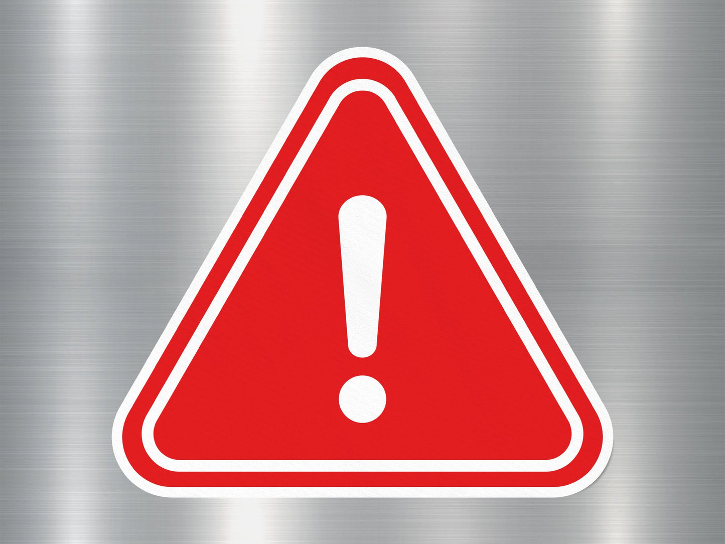 Red Triangle Warning Sign Sticker