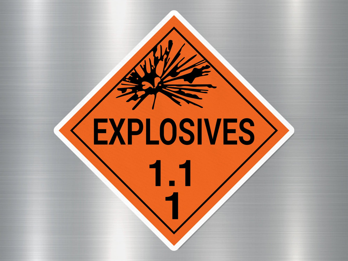 Explosives 1.1 Sign Sticker