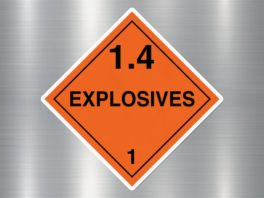 Explosive 1.4 Sign Sticker