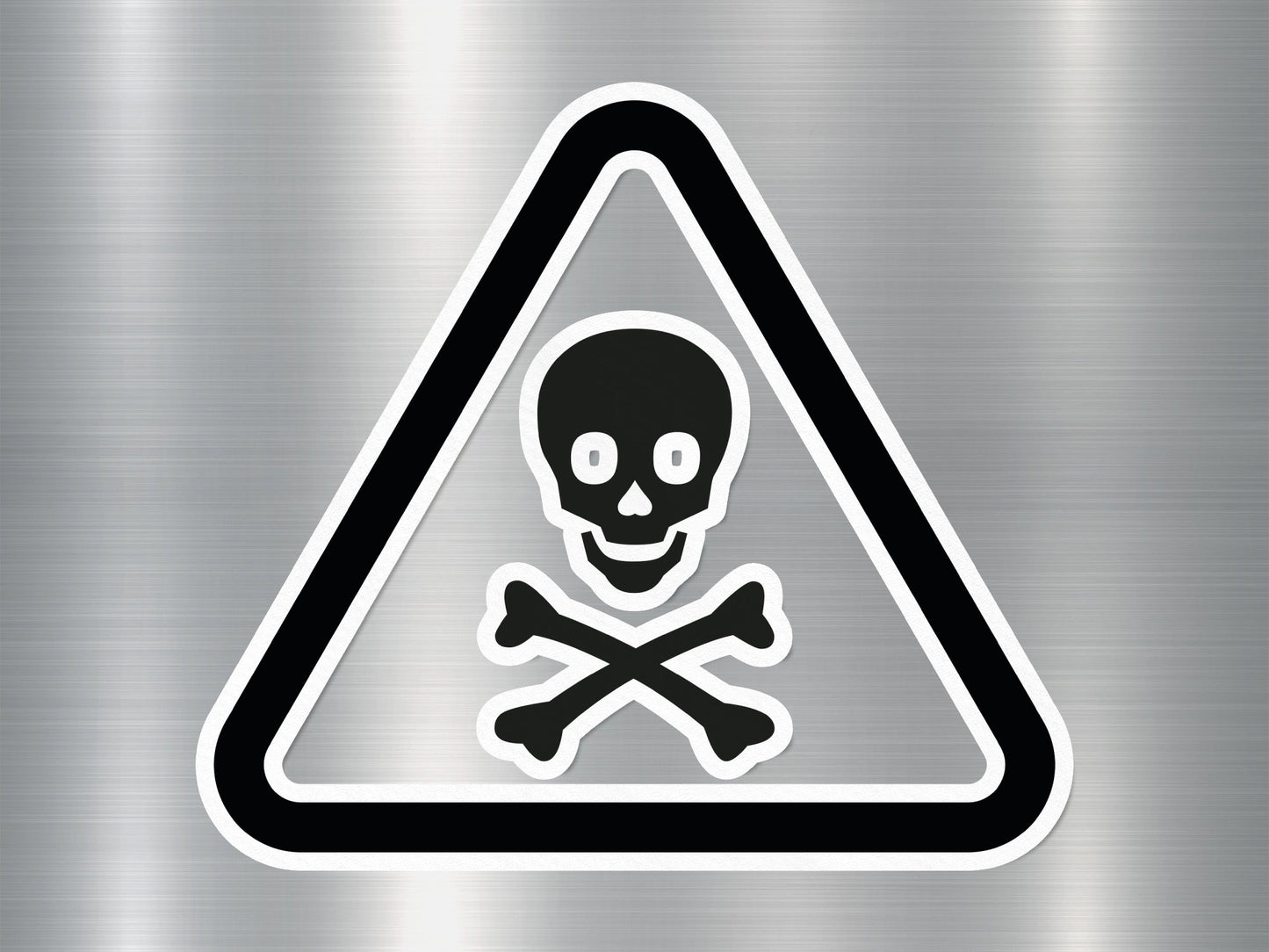 Danger Skull 1 Sign Sticker