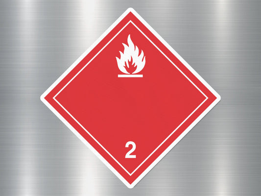 Flammable 2 Sign Sticker