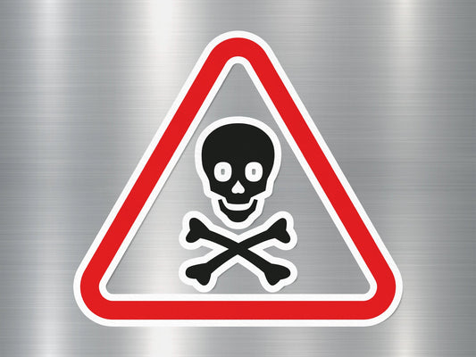 Danger Skull 3 Sign Sticker