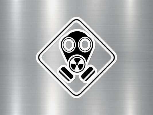 Gas Mask Danger Sign Sticker