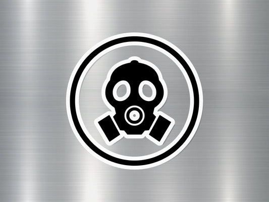 Gas Mask 2 Sign Sticker