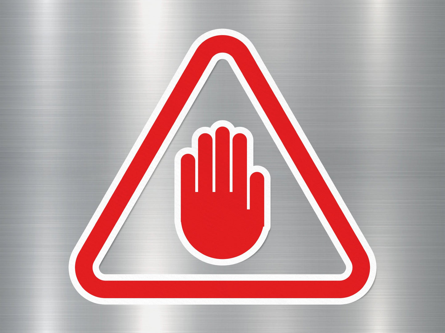 Stop Hand 4 Sign Sticker