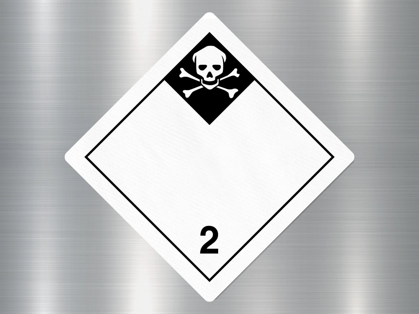 Inhalation Hazard 2 Placard Blank Sign Sticker