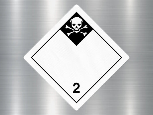 Inhalation Hazard 2 Placard Blank Sign Sticker