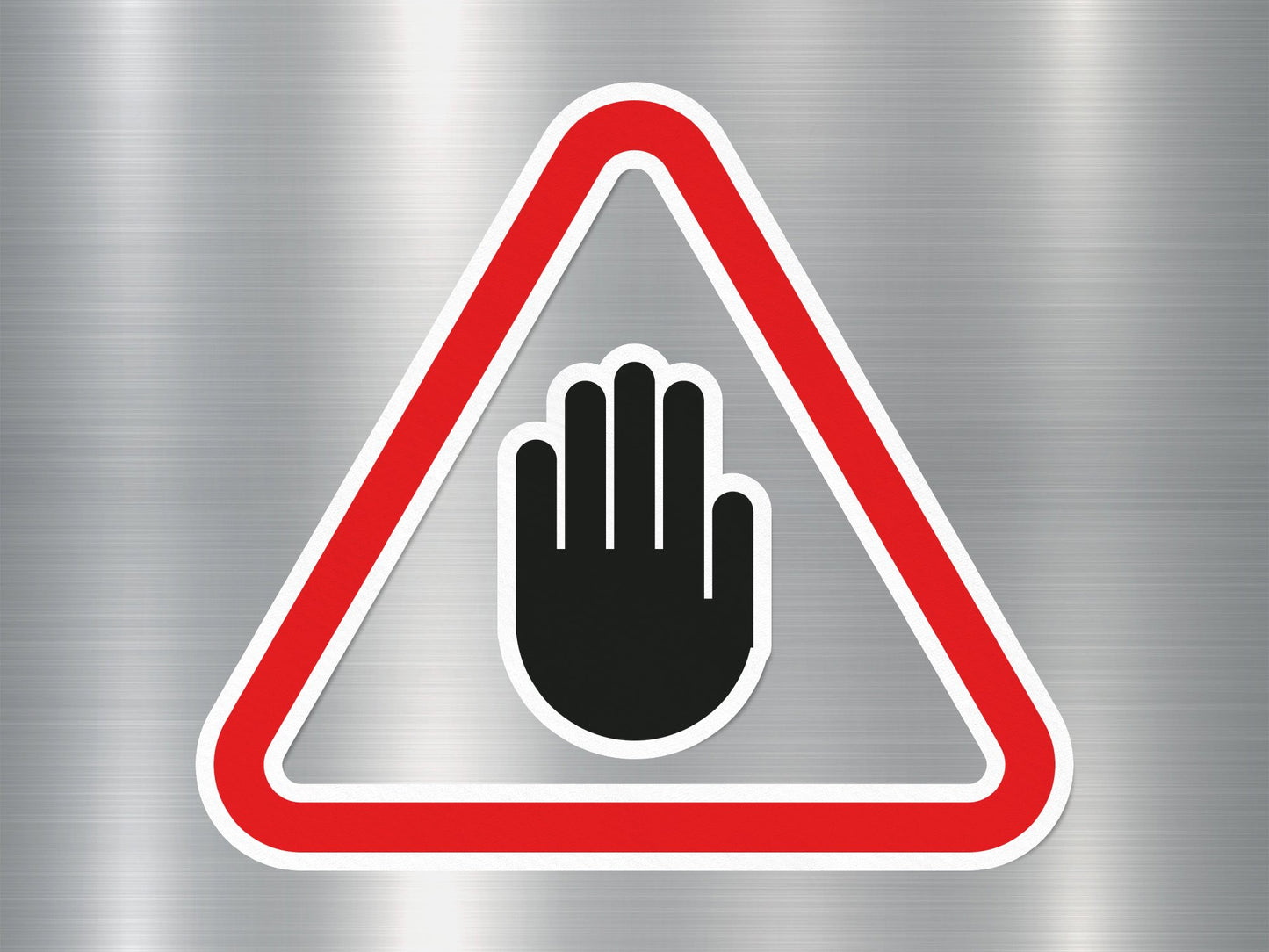 Stop Hand Palm Sign Sticker