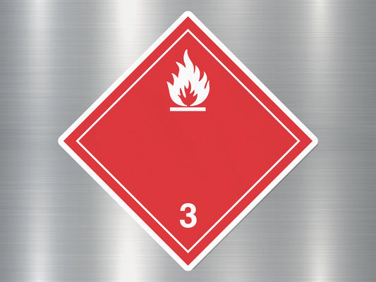 Class 3 Flammable Sign Sticker